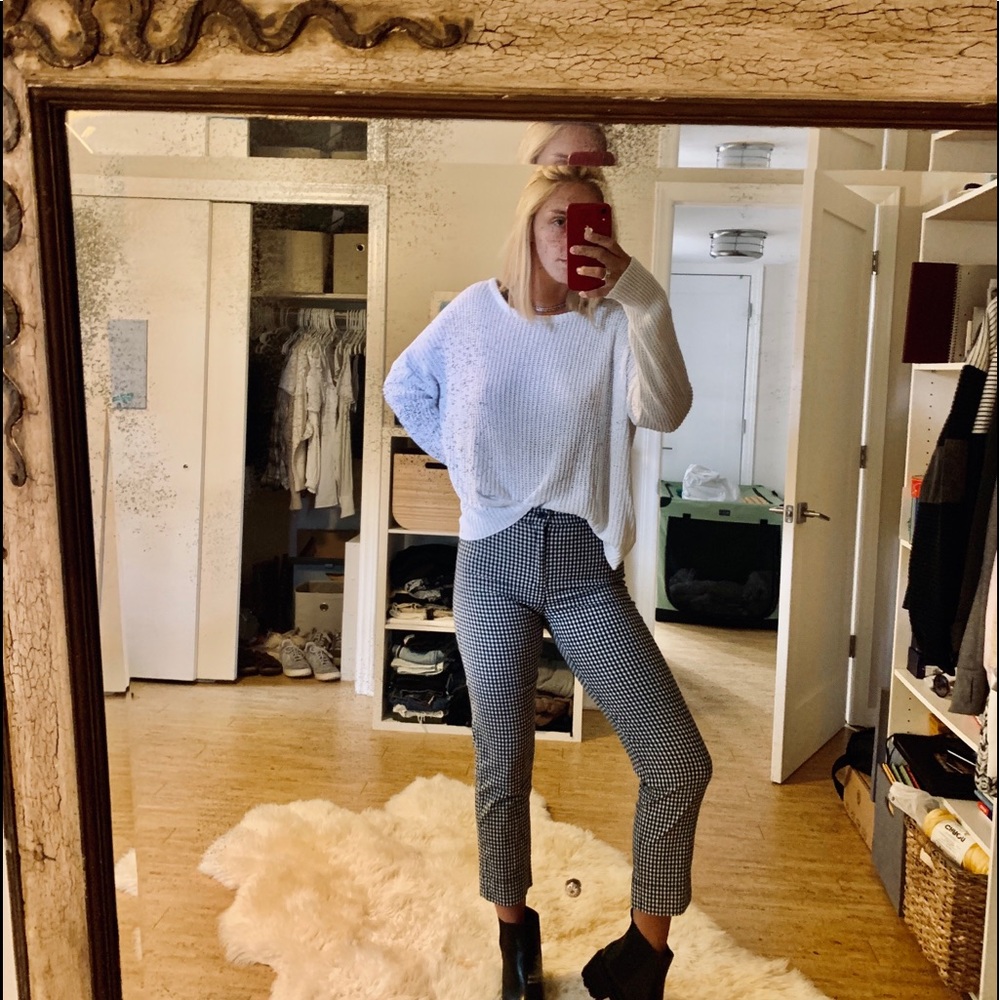 Brandy Melville fabric gingham pants